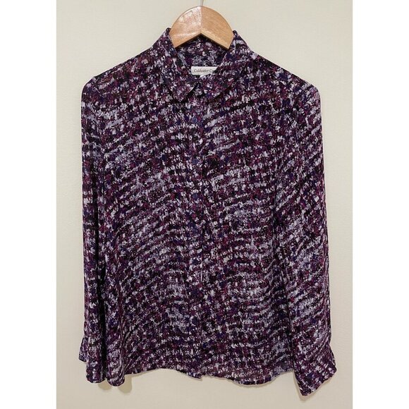 COLDWATER CREEK BUTTON DOWN BLOUSE, SIZE SMALL 8 - Picture 1 of 6